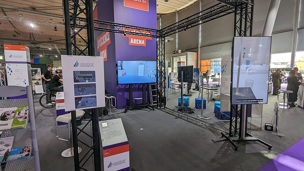 The stand of the VirtuChemLab at the IdeenExpo 2024.