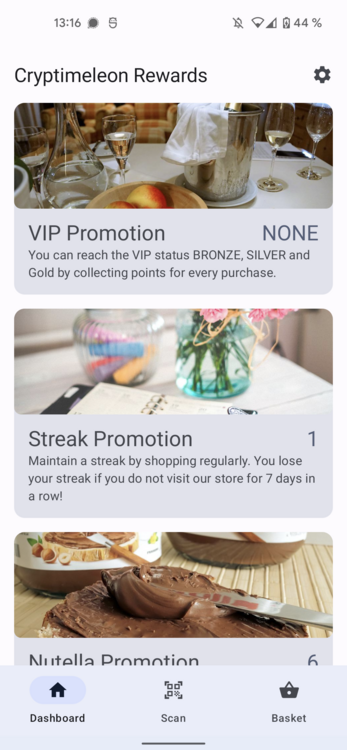 Schema einer App für ein Incentive System